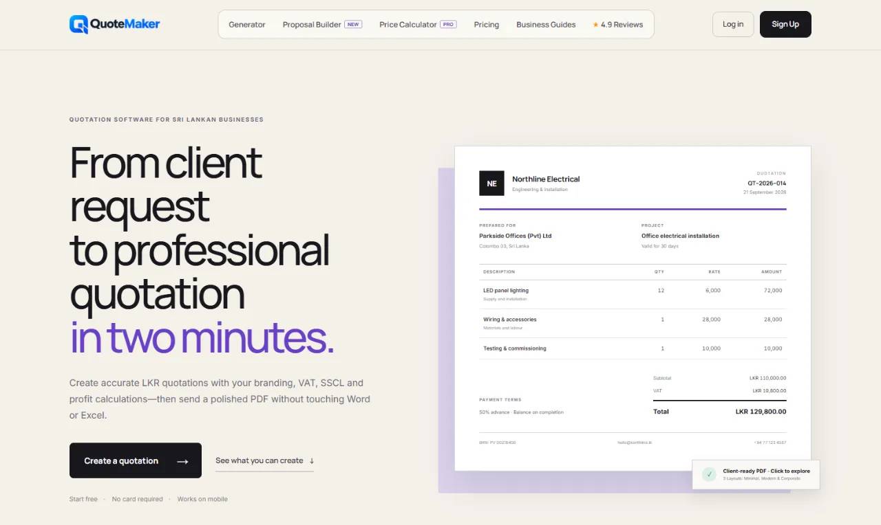 Quotemaker screenshot 1