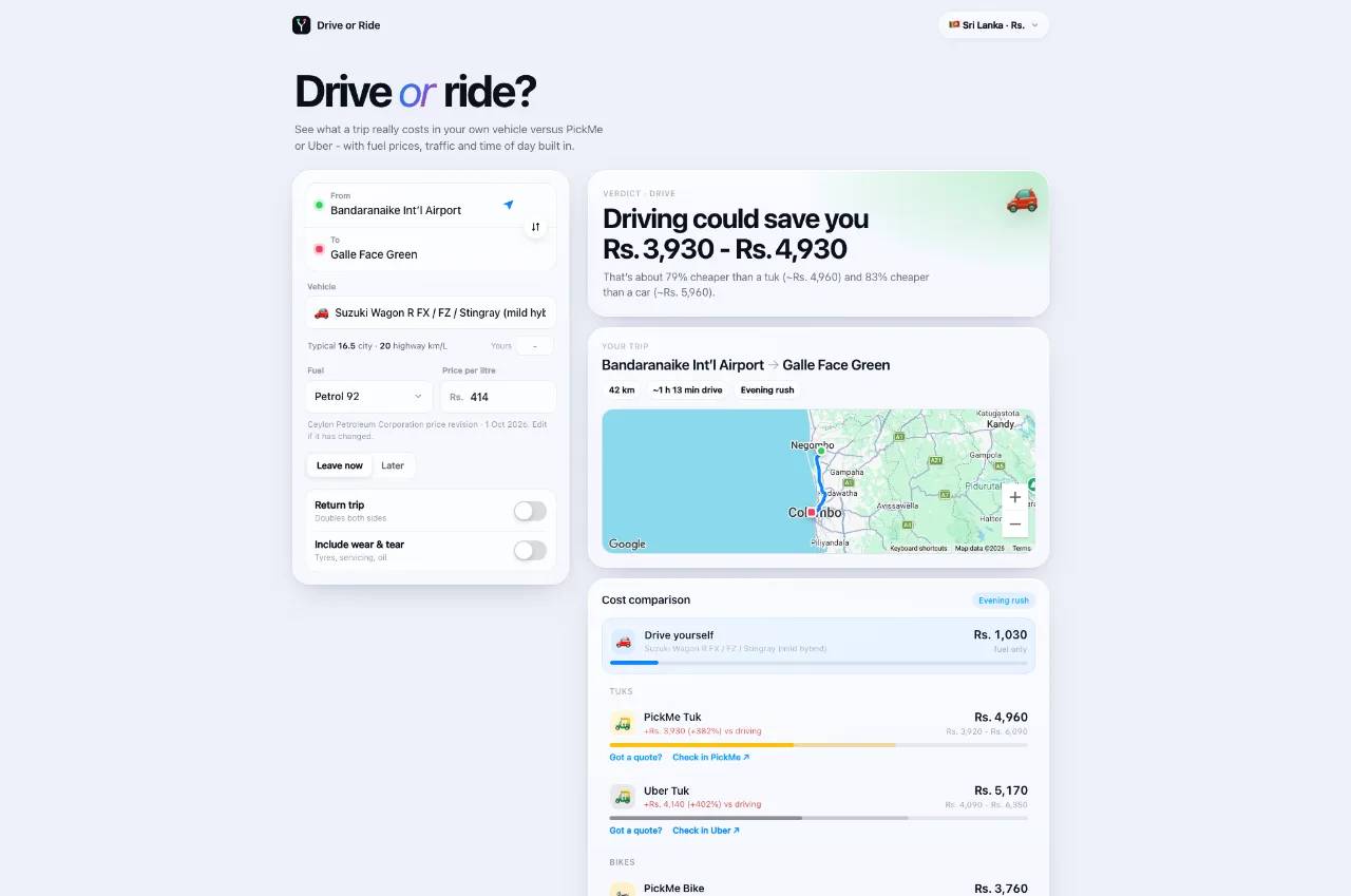 Drive or Ride? screenshot 2