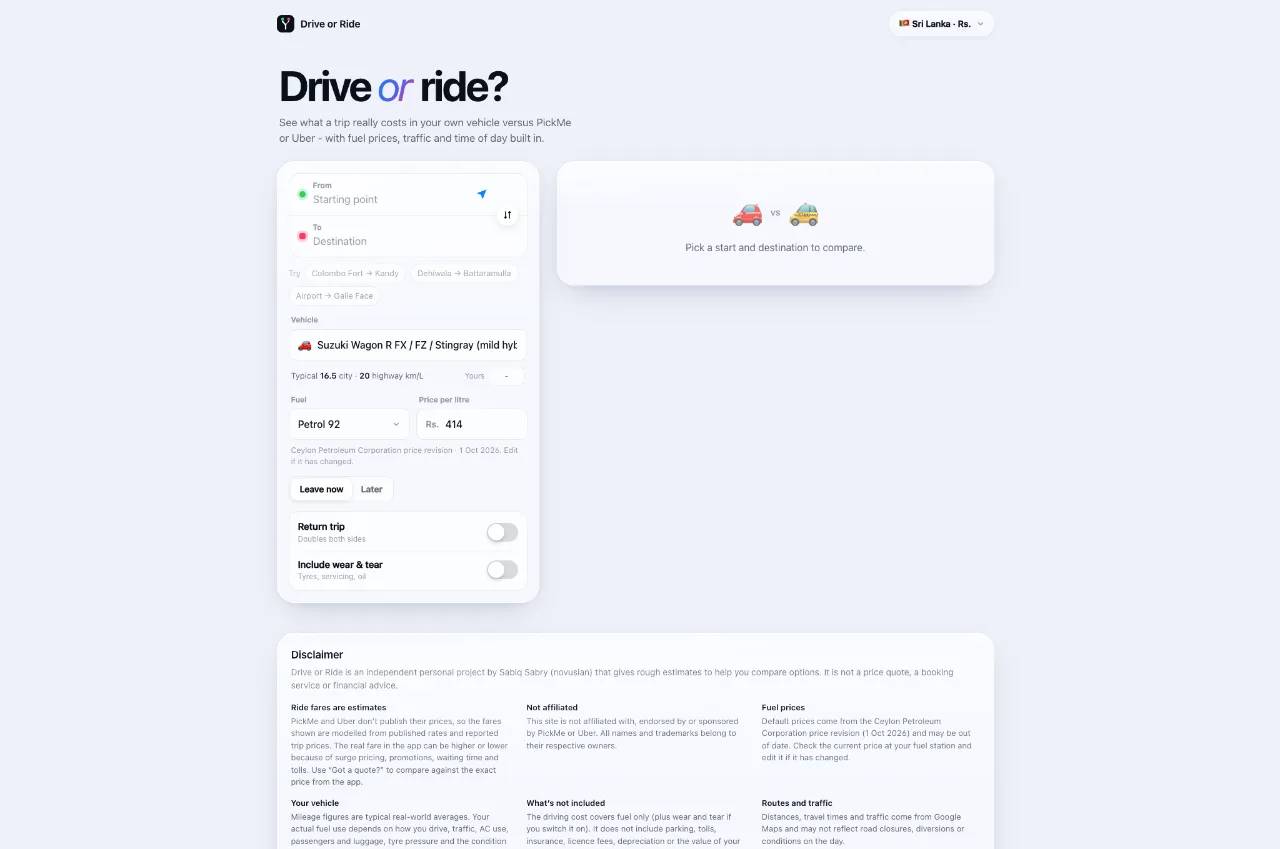 Drive or Ride? screenshot 1