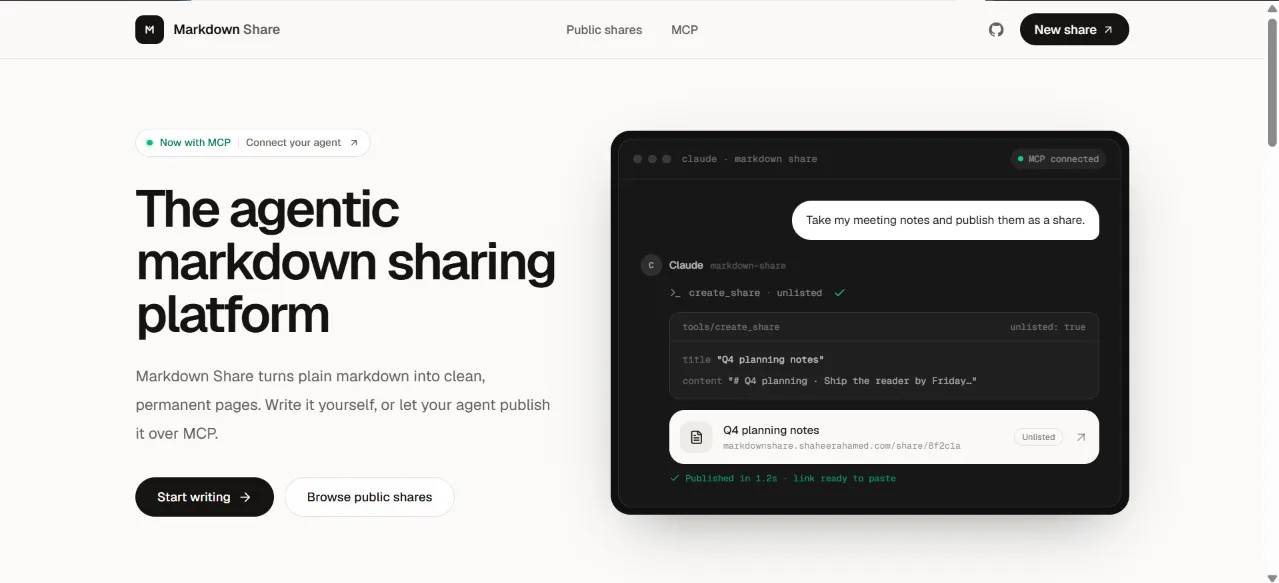 Markdown Share screenshot 1